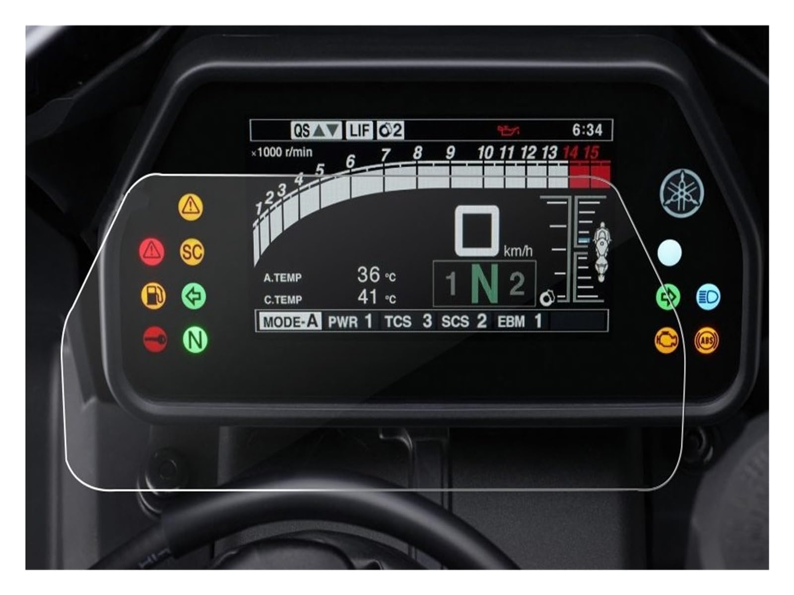 Instrumentenfilm Motorrad Scratch Cluster Screen-Dashboard Schutz Instrument Film Für YZF Für R1 Für R1M 2022 2021 Tachoschutzfolie(X1) von DHDYJSA