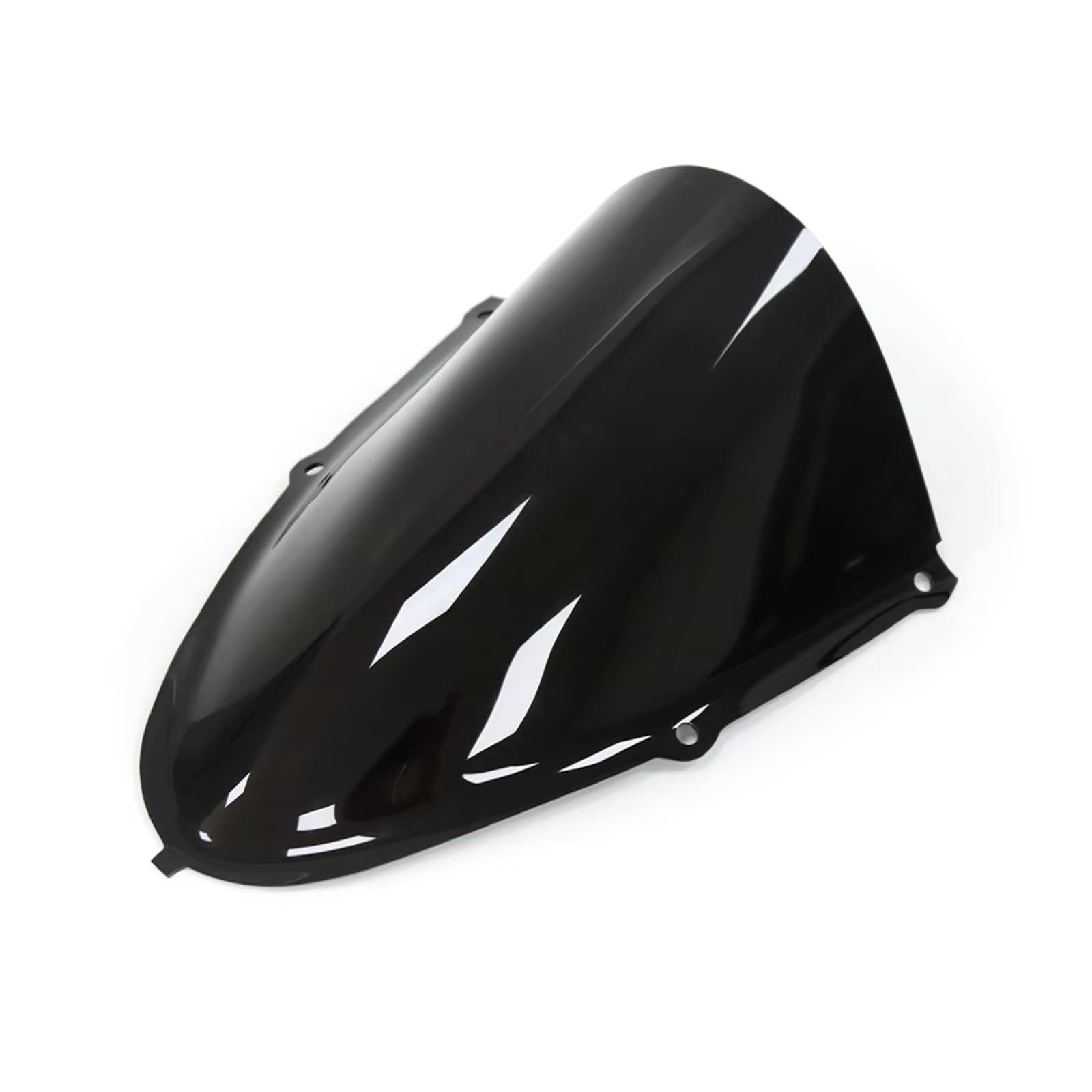 Motorrad Windabweiser 2023 Für Aprilia Für RSV4 2022 2023 Motorrad Sport Windschutzscheibe Windschutz Visier Viser Double Bubble Wind Schild Windschild Motorrad(Black) von DHDYJSA