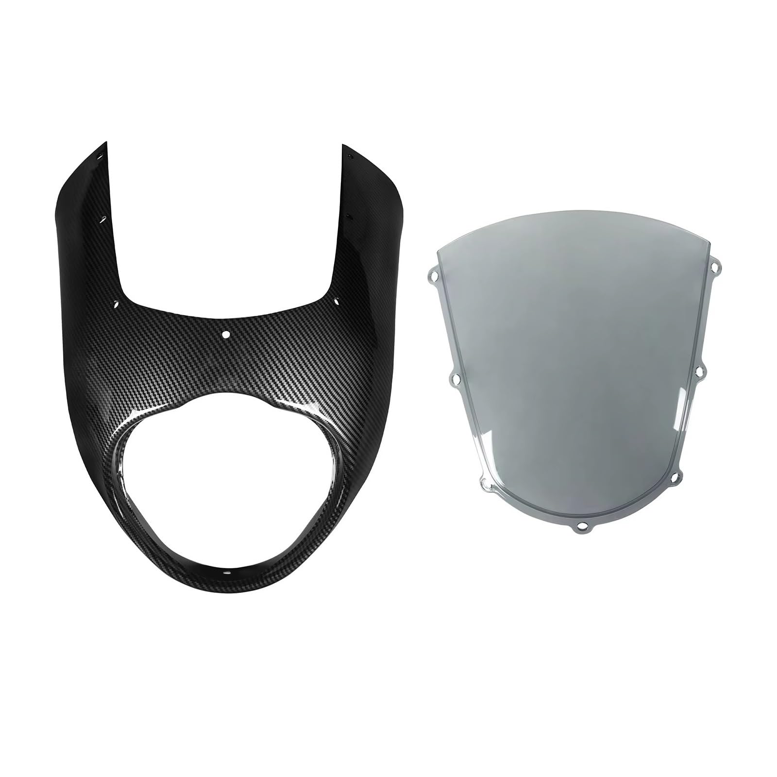 Motorrad Windabweiser Für VN650 Motorrad Frontscheinwerferabdeckung Retro Verkleidung Für Kawasaki Für Vulcan Für S Für EN650 2015-2024 Windschutzscheibe Windschild Motorrad(C) von DHDYJSA