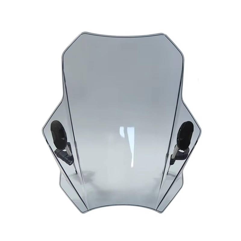 Motorrad Windabweiser Motorrad Windschutz Windschutz Universal Für Benelli Für Leoncino 250 500 Für BN125 Für BN300 Für BN302 Für BN302S Für 502C Windschild Motorrad(Light Grey) von DHDYJSA