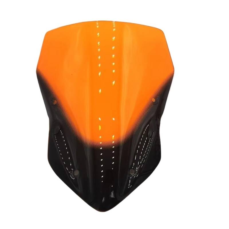 Motorrad Windabweiser Motorrad Windschutzscheibe Windschutz Rauch Schwarz Bildschirm W/Halterung Zubehör Für Kawasaki Für Z900 2017 Windschild Motorrad(Orange) von DHDYJSA