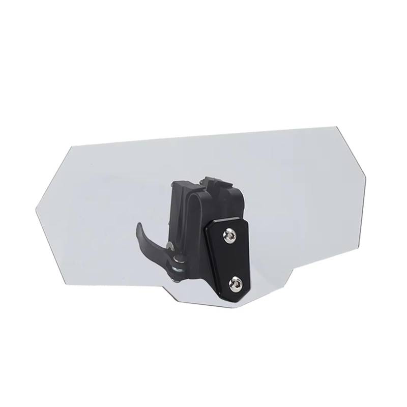 Motorrad Windabweiser Motorrad Windschutzscheibenverlängerung Spoiler Windschutz Air Deflektor Für XL 650 600 700 1000 125V Für Transalp Für Varadero Für XRV750 Windschild Motorrad(Gray) von DHDYJSA