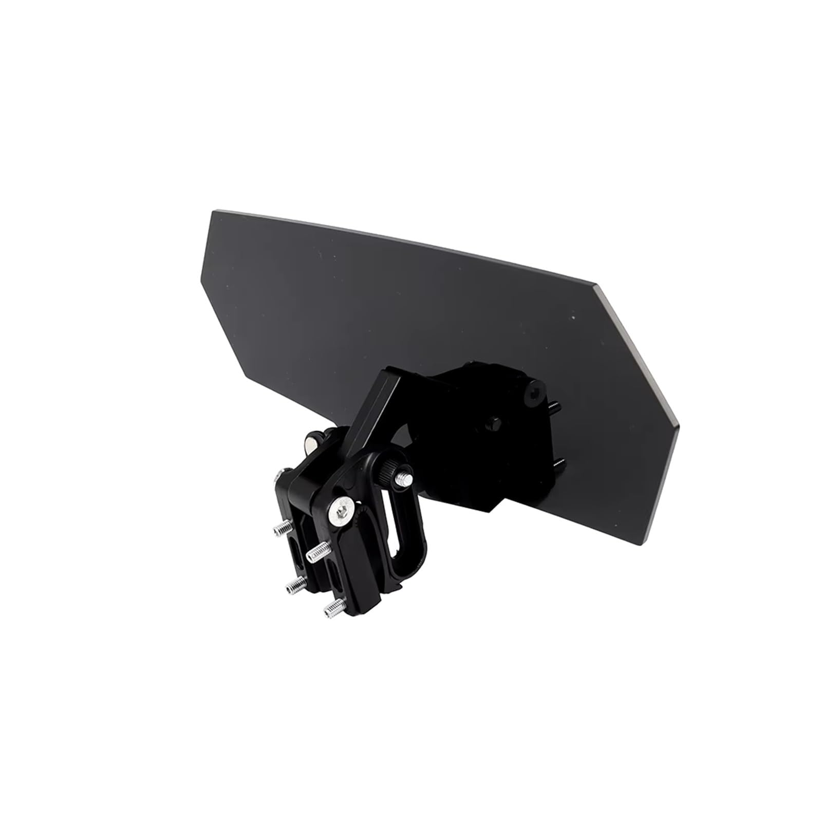 Motorrad Windabweiser Niversal Motorrad Risen Clip Auf Windschutzscheibe Windschutzscheibe Verlängerung Spoiler Air Deflektor Für Kawasaki Windschild Motorrad(Black-Black Bracket) von DHDYJSA