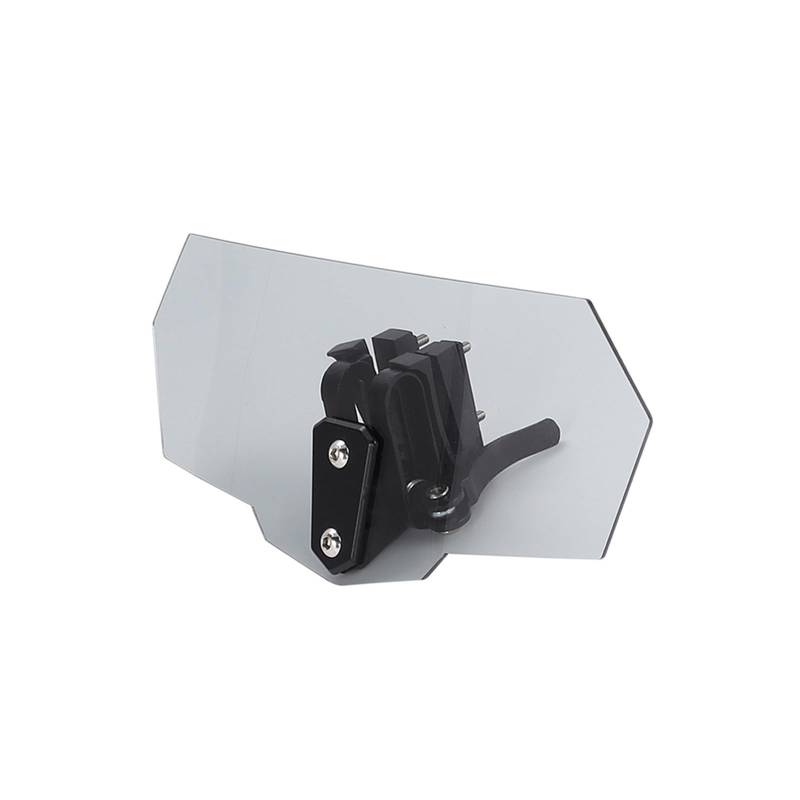 Motorrad Windabweiser Niversal Motorrad Risen Clip Auf Windschutzscheibe Windschutzscheibe Verlängerung Spoiler Air Deflektor Für Kawasaki Windschild Motorrad(Gray-Black Bracket) von DHDYJSA