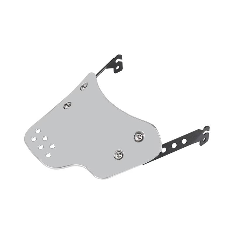 Motorrad Windabweiser Universal Motorrad Windschutzscheibe Windschutz Windabweiser Runde Scheinwerfer Für XSR Für Royal Für Enfield Windschild Motorrad(Silvery) von DHDYJSA