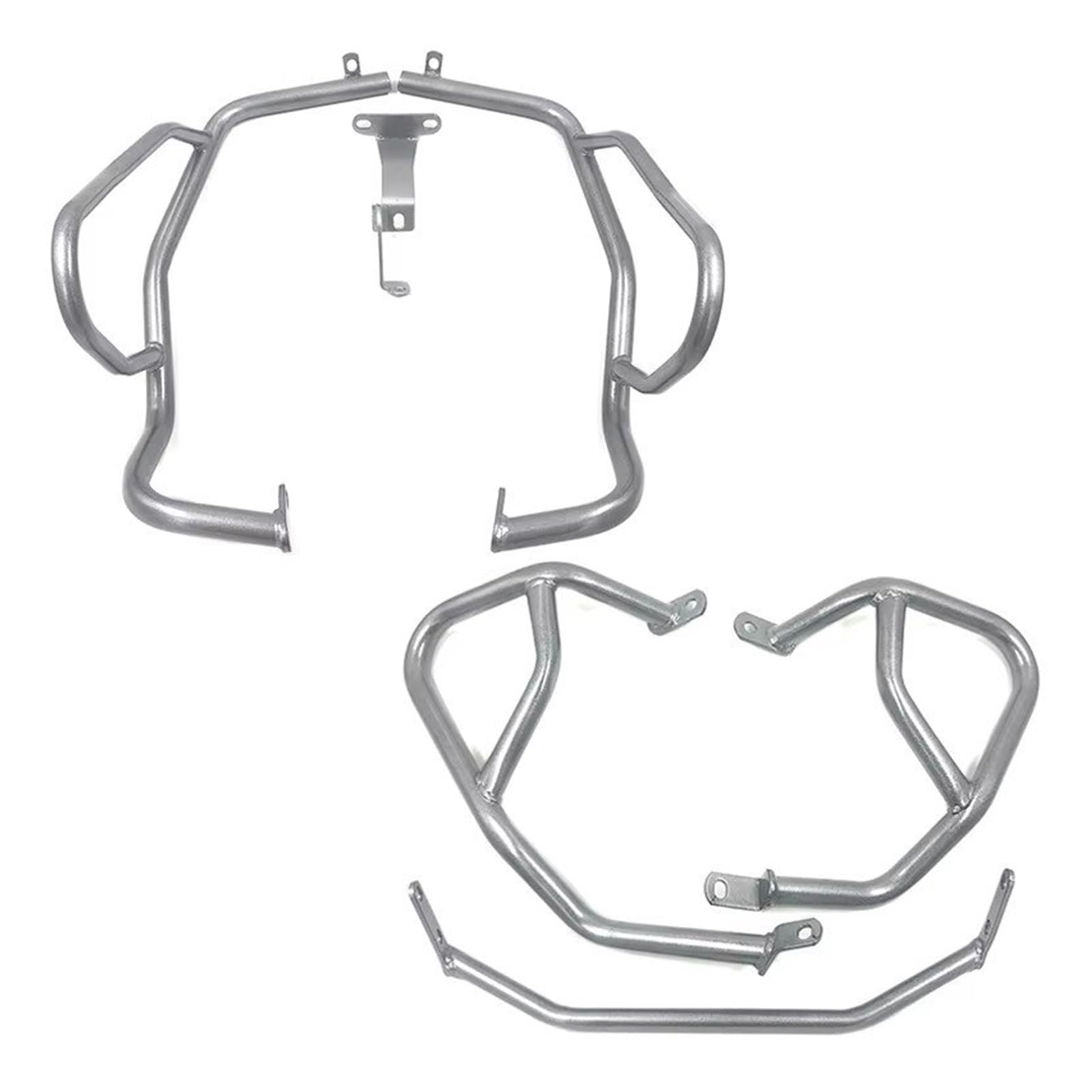 Motorschutzbügel Sturzbügel Motorrad Motor Schutz Crash Tank Bar Stoßstange Oberen Unteren Verkleidung Rahmen Schutz Für F850GS Für F750GS 2018-2023 Motorrad Sturzbügel(A Set-Silver) von DHDYJSA