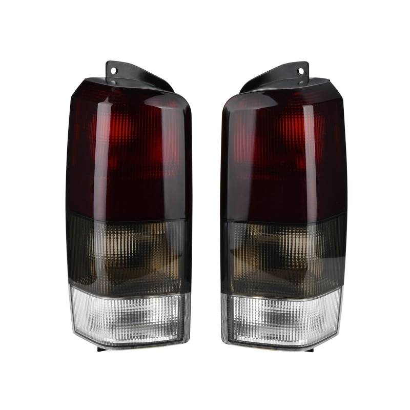 Rücklichter Für Jeep Für Cherokee Für XJ 1997-2001 Rückleuchten Rot Rauch Objektiv Hinten Schwanz Lampen Set Kompatibel Mit Heckleuchte(Black red) von DHDYJSA