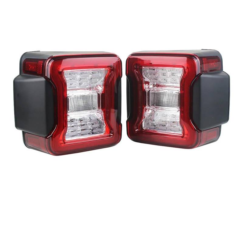 Rücklichter Für Jeep Für Wrangler Für JK Für JL 2007-2024 Rücklicht Hinten Umge Lampe Blinker Licht EU Version Heckleuchte(Red Lens 2007-2017) von DHDYJSA