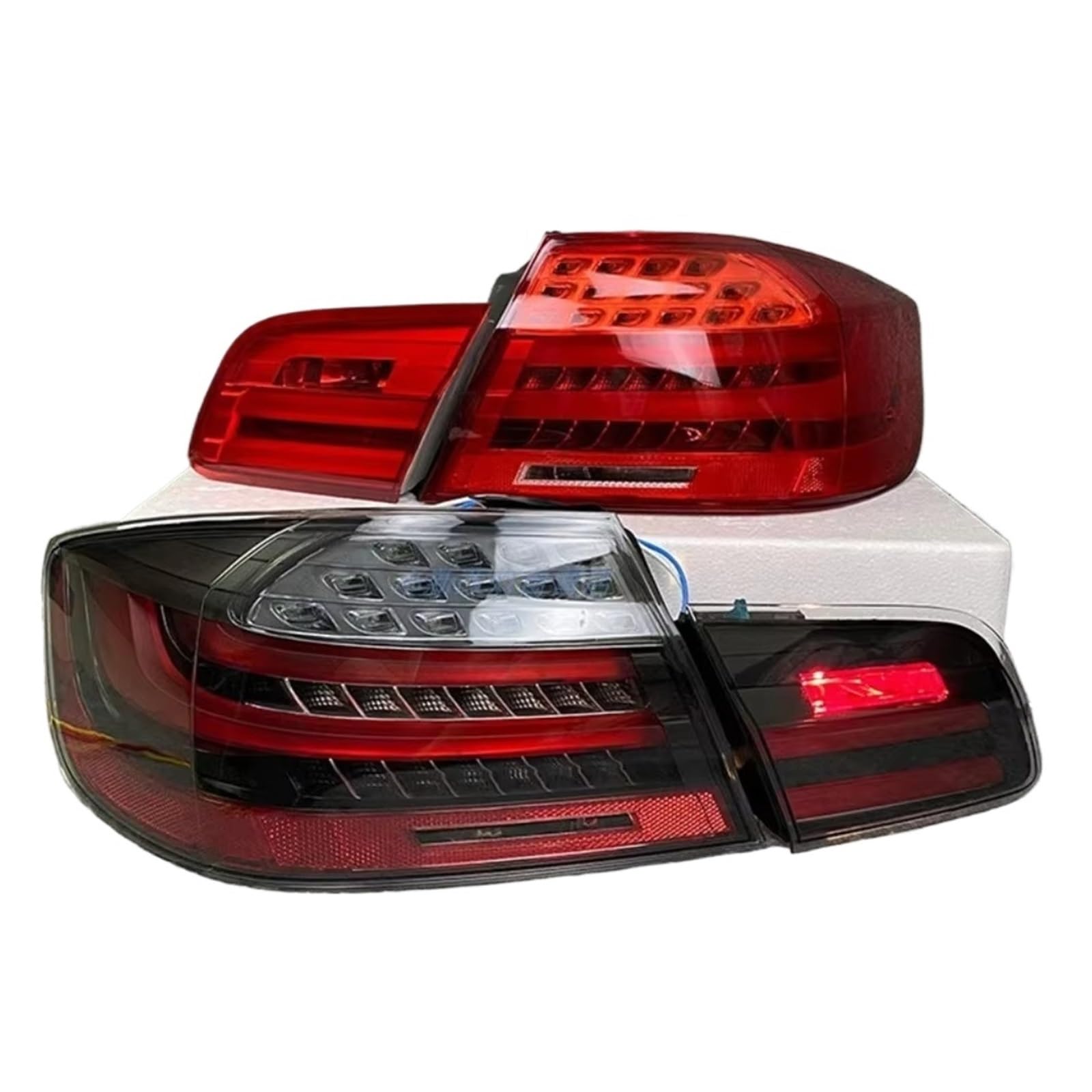 Rücklichter Rücklicht Für 3 Serie Für E92 320 330 335 Für M3 Bremse Fahren Rückfahr Lampe Blinker Auto Zubehör Heckleuchte(Black Left and Right) von DHDYJSA