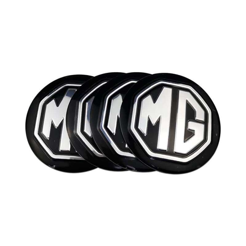 DHJKCBH 4 Stück Auto Nabendeckel Aufkleber für MG MG4 Radnabenabdeckung Auto Radnabenkappen Aufkleber Abzeichen Logo Sticker Zubehör,B von DHJKCBH