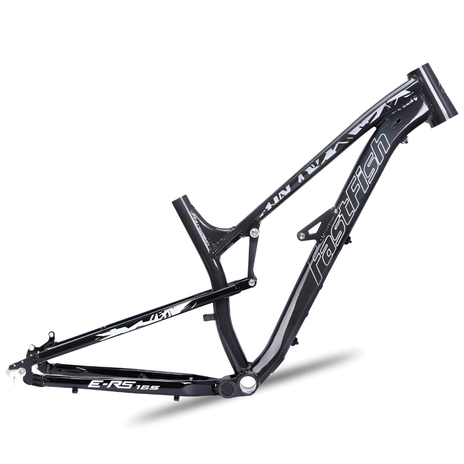 DHNCBGFZ Fahrradrahmen 27,5er Softtail Mountainbike-Rahmen 16'' Aluminiumlegierung Scheibenbremse Fahrradrahmen Schnellspanner 135mm BB68MM Rahmen(Black) von DHNCBGFZ