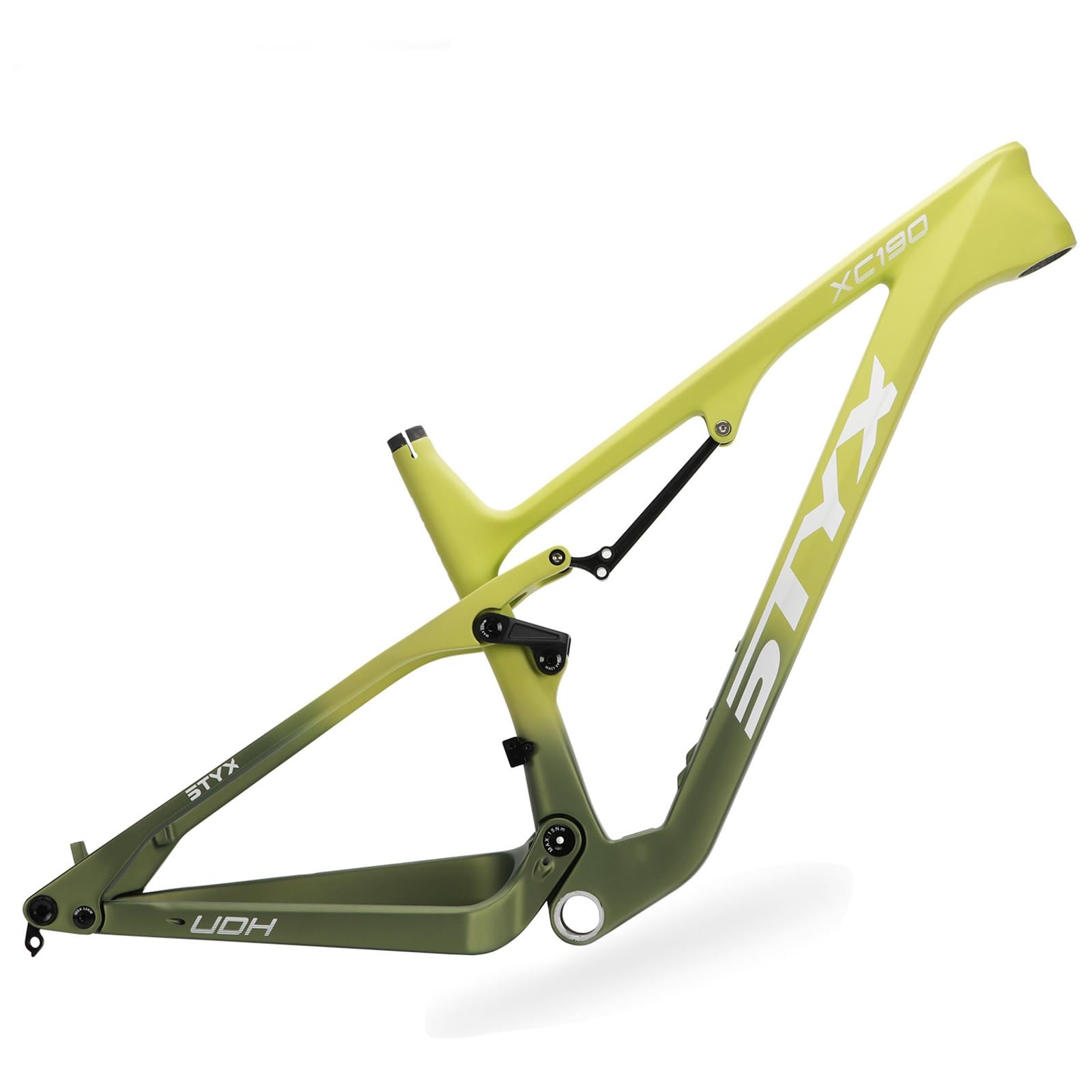 DHNCBGFZ Softtail-Fahrradrahmen 29er-Mountainbike Rahmen Mit Carbonfederung 15 Zoll 17 Zoll Steckachse 148 Mm Scheibenbremse Enduro-Fahrradrahmen(Yellow Green,29''x15'') von DHNCBGFZ