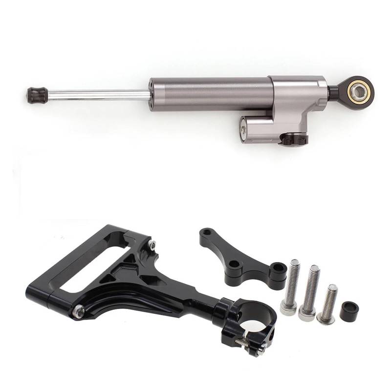 Lenkverstärkerstabilisator Aluminium Motorrad Dämpfer Lenkung Stabilisieren Halterung Montage Kit Für Kawasaki Für Z1000 2003-2009 Motorradlenkung(Gray) von DIAYES