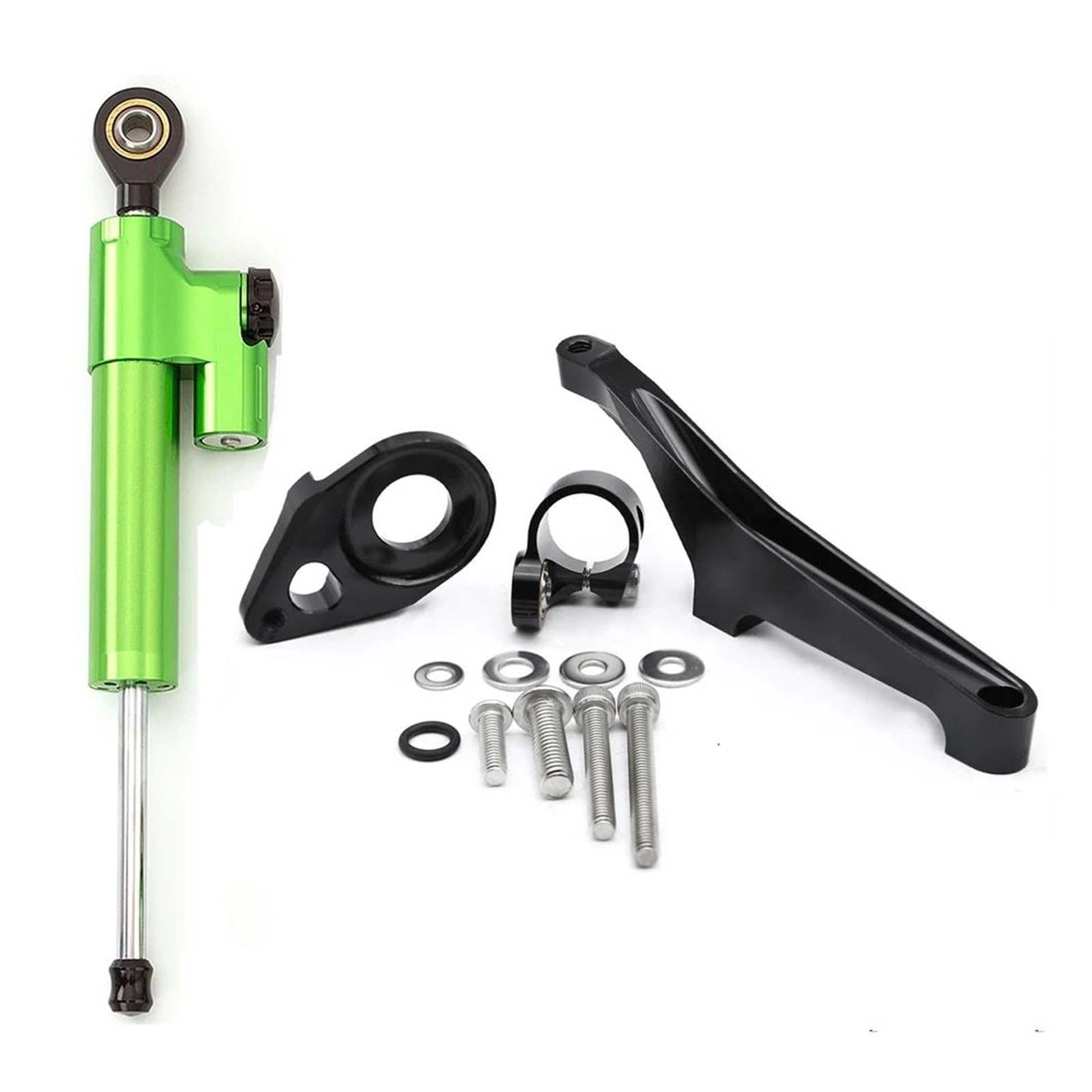 Lenkverstärkerstabilisator Aluminium Motorrad Einstellbare Lenkung Dämpfer Stabilisator Halterung Montage Unterstützung Kit Halter FÜR Suzuki Für SV650 2016-2022 Motorradlenkung(Green Set) von DIAYES