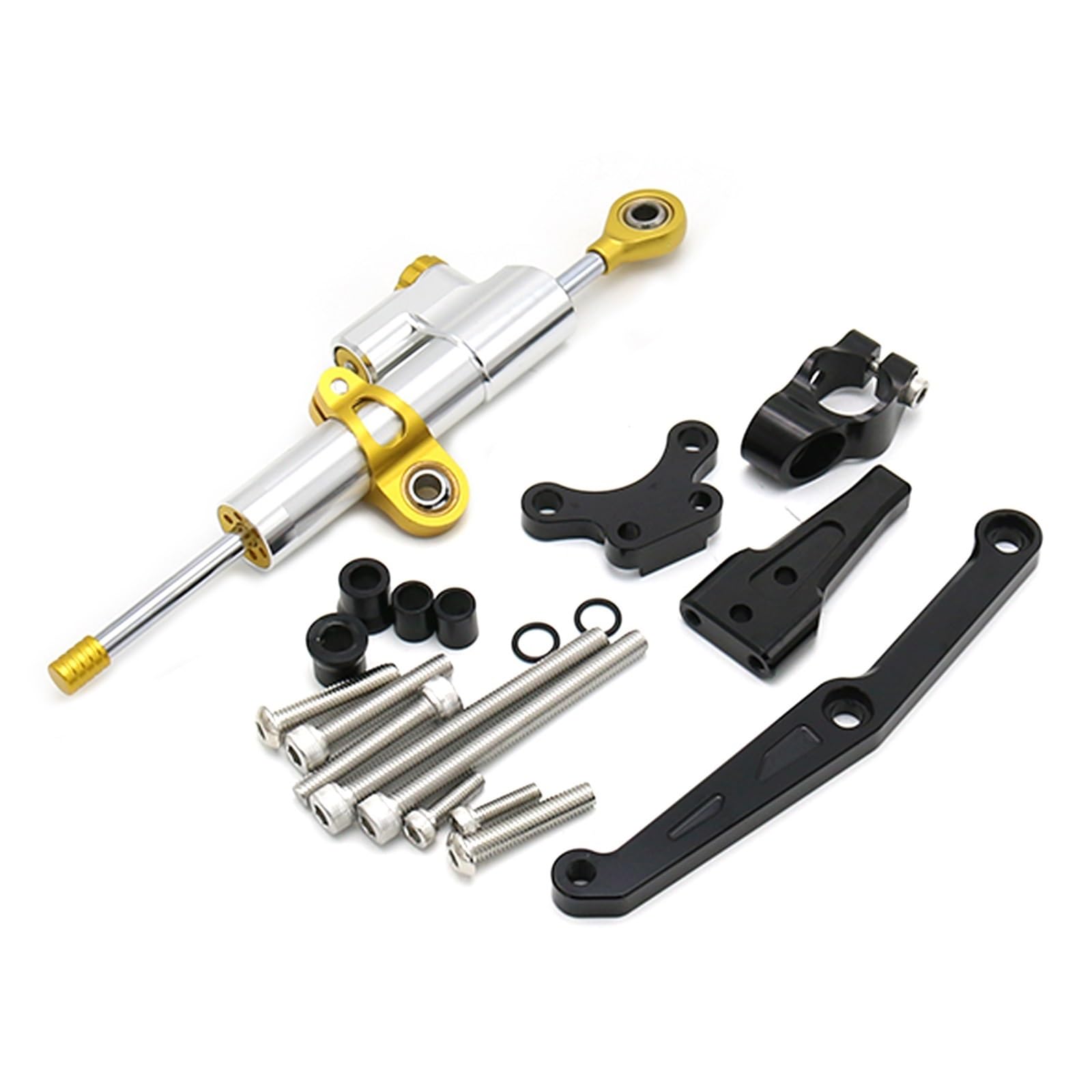 Lenkverstärkerstabilisator Aluminiumlegierung Motorrad Lenkstabilisator Stoßdämpfer Halterung Kit Für CB650R 2018-2021 Für CB 650R 2019 2020 Motorradlenkung(Type-D) von DIAYES