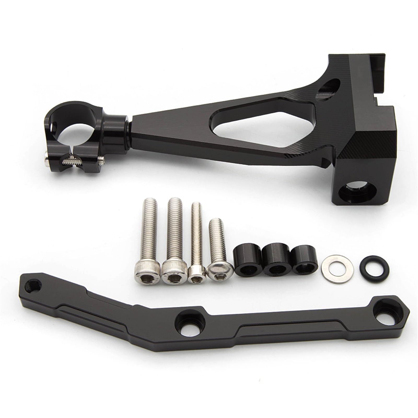 Lenkverstärkerstabilisator CNC Aluminium Motorrad Lenkungsdämpfer Stabilisator Halterung Montage Unterstützung Kit Halter Für XSR 900 Für XSR900 2015-2020 2016 Motorradlenkung(Black) von DIAYES