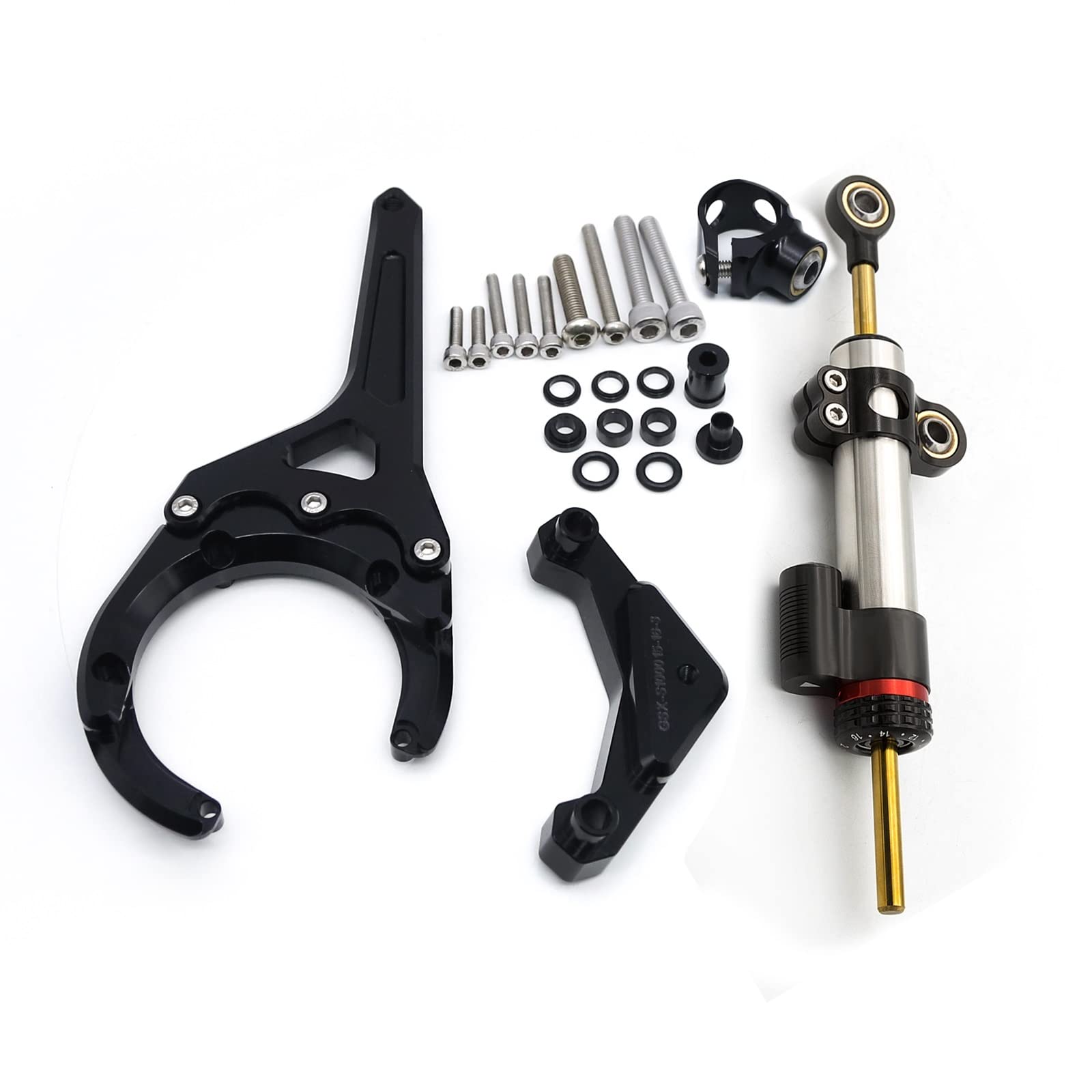 Lenkverstärkerstabilisator CNC Lenkungsdämpfer Motorrad Stabilisieren Dämpfer Für Suzuki Für GSXS1000 2016-2020 Halterung Montage Kit Motorradlenkung(L) von DIAYES