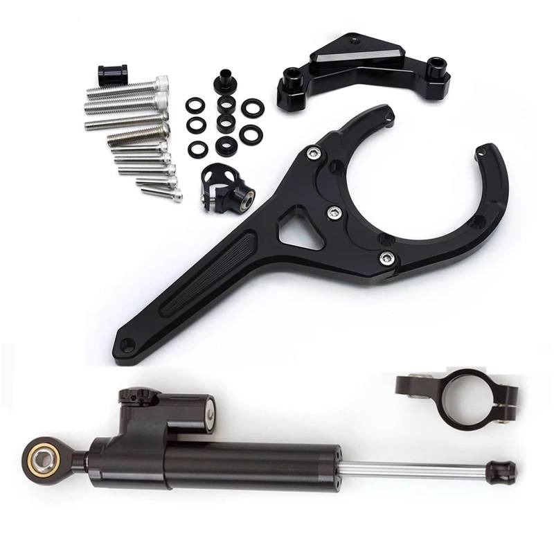 Lenkverstärkerstabilisator CNC Lenkungsdämpfer Motorrad Stabilisieren Dämpfer Für Suzuki Für GSXS1000 2016-2020 Halterung Montage Kit Motorradlenkung(N) von DIAYES