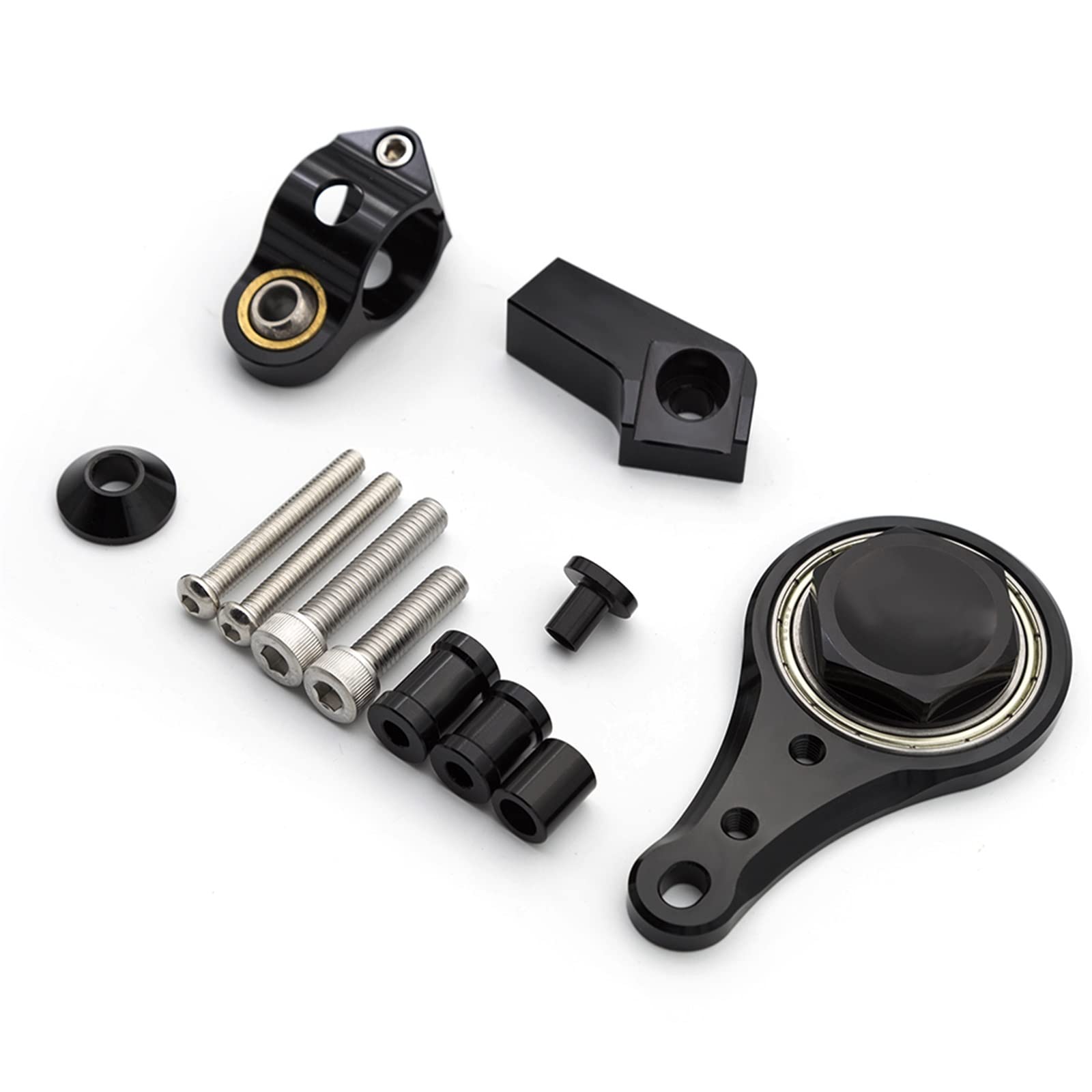 Lenkverstärkerstabilisator CNC Motorrad Stabilisator Lenkungsdämpfer Montagehalterung Unterstützung Kit Für Kawasaki Für Ninja ZX-6R ZX636 ZX6R ZX 636 6R 2005 2006 Motorradlenkung(A) von DIAYES