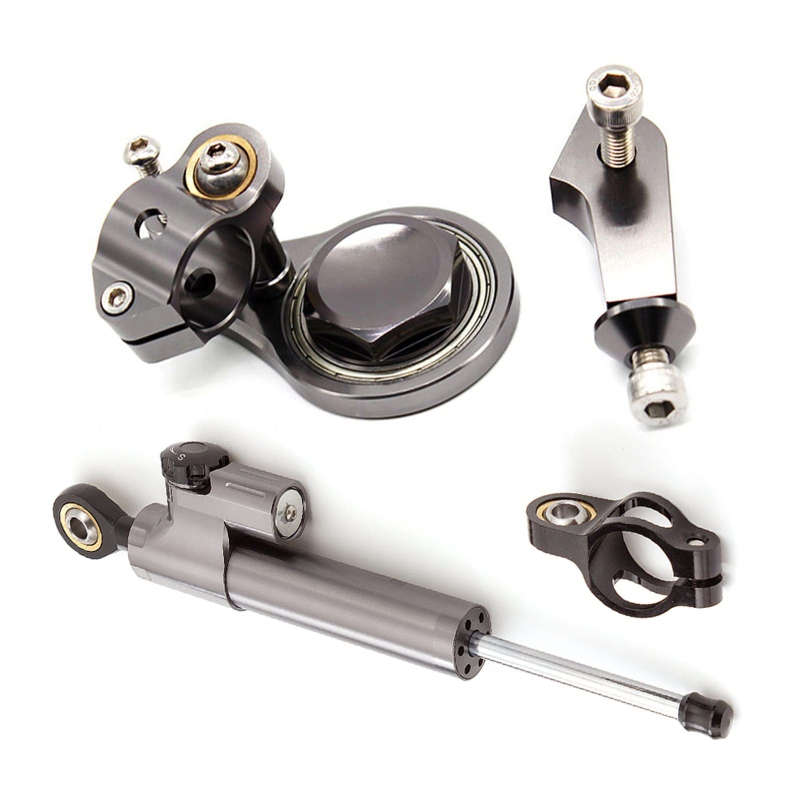 Lenkverstärkerstabilisator CNC Motorrad Stabilisator Lenkungsdämpfer Montagehalterung Unterstützung Kit Für Kawasaki Für Ninja ZX-6R ZX636 ZX6R ZX 636 6R 2005 2006 Motorradlenkung(N) von DIAYES