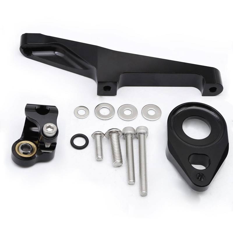 Lenkverstärkerstabilisator CNC Stabilisator Lenkungsdämpfer Halterung Montage Kit Unterstützung Zubehör FÜR Suzuki Für SV650 SV 650 2016-2020 2021 2022 Motorradlenkung(Black Bracket) von DIAYES