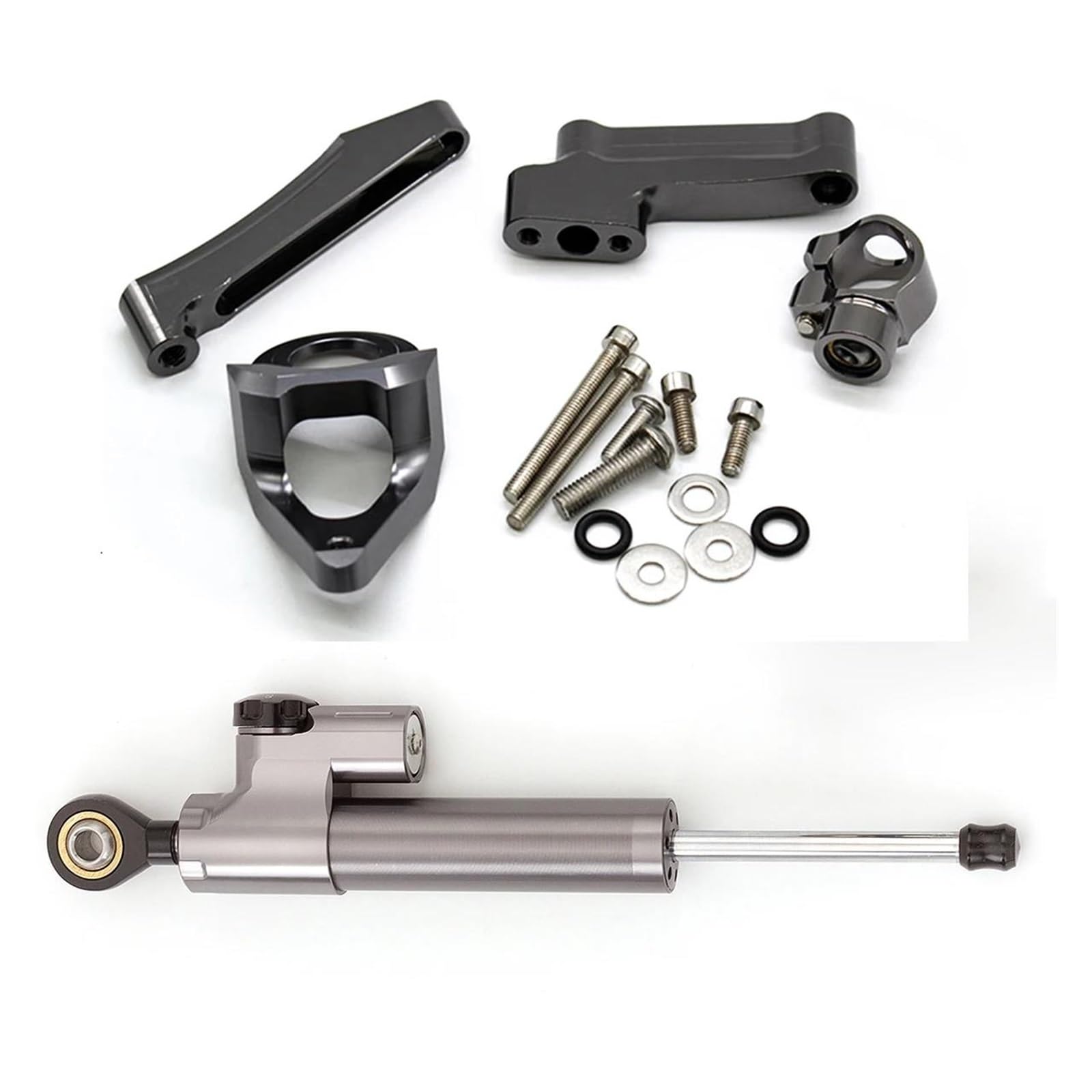 Lenkverstärkerstabilisator Dämpfer Stabilisieren Montage Halterung Motorrad Lenkung Für Suzuki Für GSX1300R 1998-2019 Motorradlenkung(Gray) von DIAYES