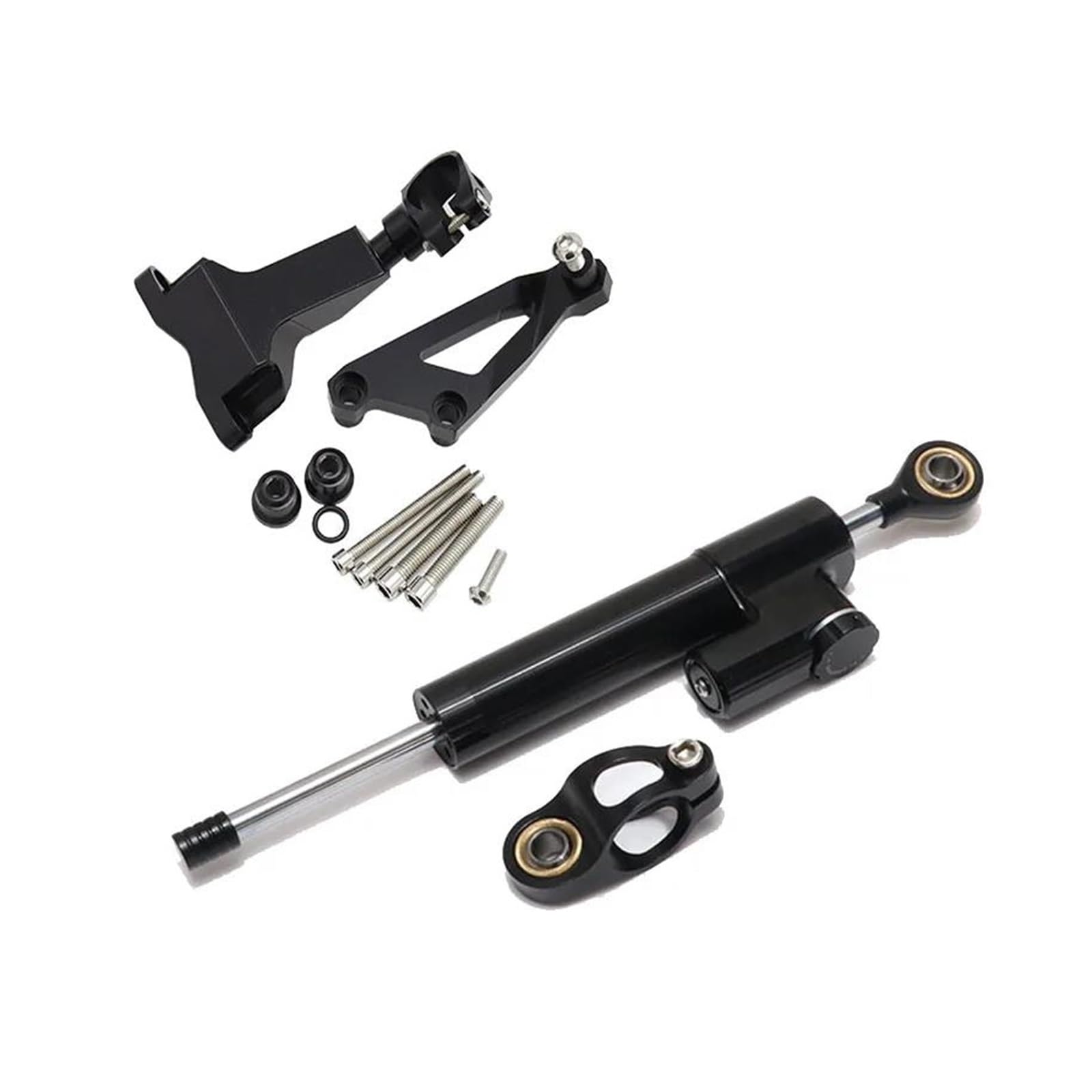 Lenkverstärkerstabilisator Dämpferhalterung Richtungsdämpferpuffer Anti-Dump-Balance-Bar Motorrad-Tuning-Teile Für Duke 125/200/390 2013-2020 Motorradlenkung(1 Set Black) von DIAYES