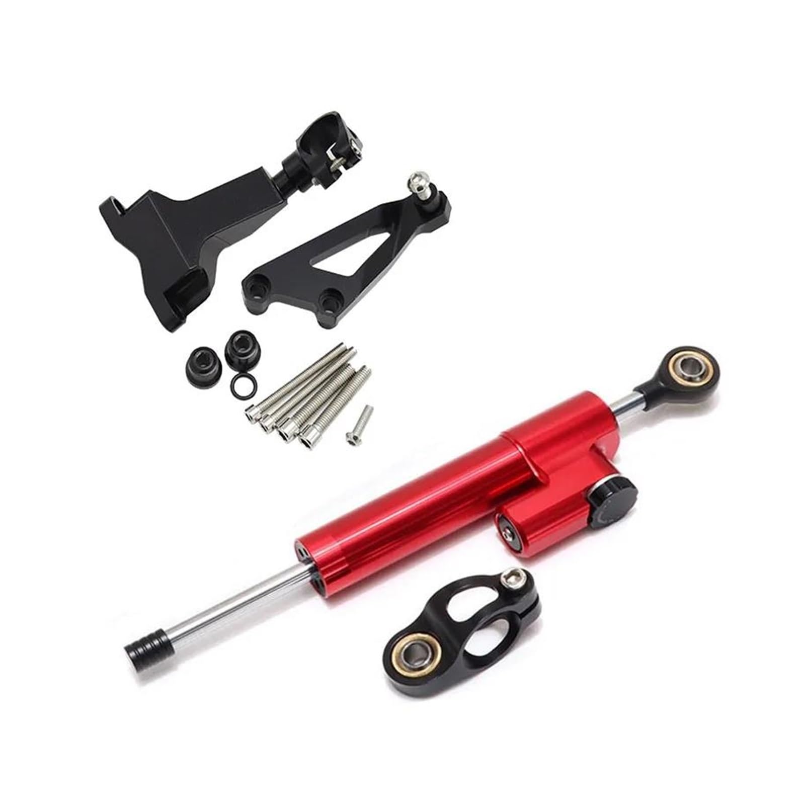 Lenkverstärkerstabilisator Dämpferhalterung Richtungsdämpferpuffer Anti-Dump-Balance-Bar Motorrad-Tuning-Teile Für Duke 125/200/390 2013-2020 Motorradlenkung(1 Set Red) von DIAYES