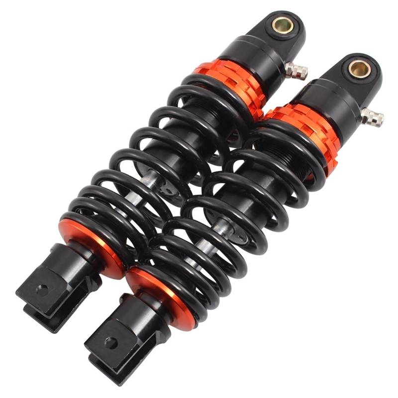 Lenkverstärkerstabilisator Einstellbare Luft Stoßdämpfer Dämpfer Motorrad Hinten Suspension 235mm Für Harley Für ATV Quad Dirt Bike Motorradlenkung(Black) von DIAYES