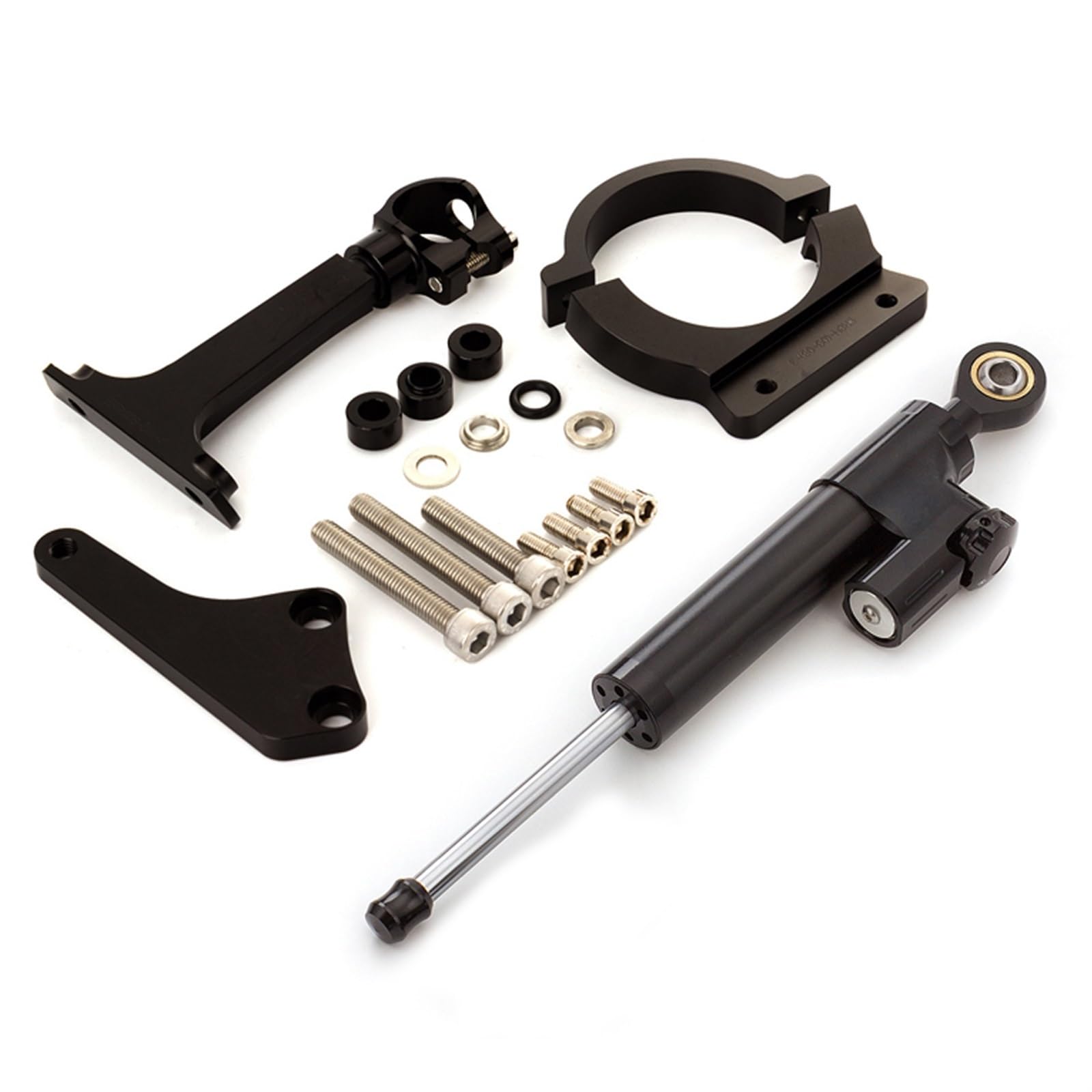 Lenkverstärkerstabilisator Faser Carbon Für Kawasaki Für Ninja 650R 650 R Für ER6N ER6F ER-6N ER-6F 2006 2007 2008 Lenkung Dämpfer Stabilisator Halterung Montage Kit Motorradlenkung(Damper n Bracket C von DIAYES