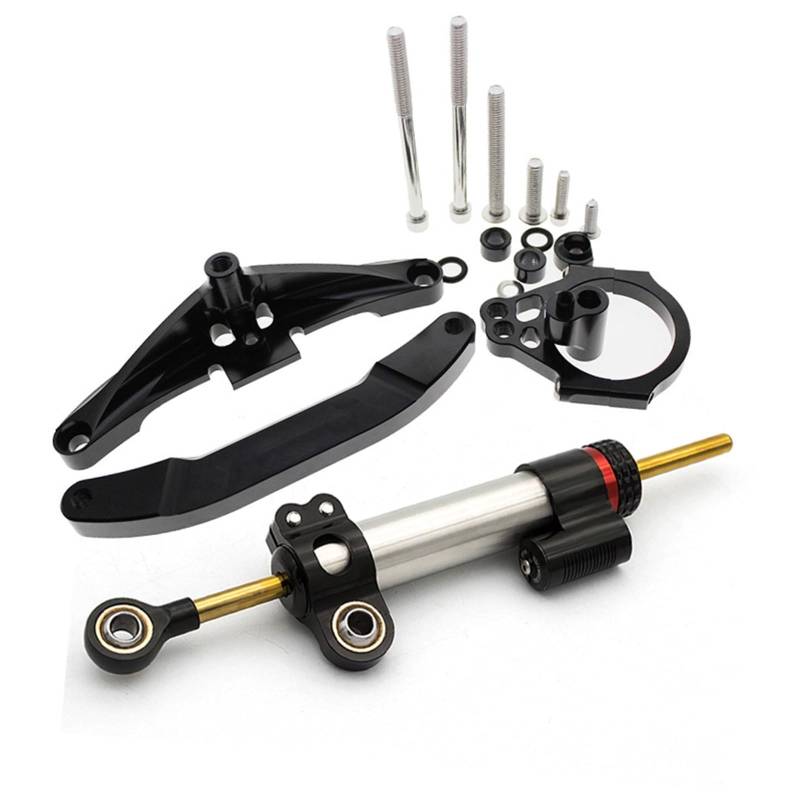 Lenkverstärkerstabilisator Faser Carbon Lenkungsdämpfer Stabilisator Lineare Montage Unterstützung Halterung Kit Für FZ1 Für FZ1N Für 2006-2015 2007 2008 Motorradlenkung(Damper n Bracket C) von DIAYES