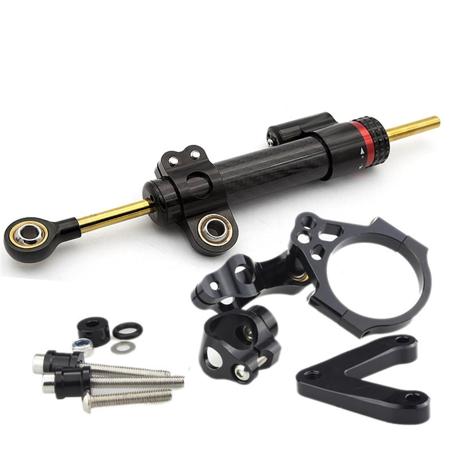 Lenkverstärkerstabilisator Faser Carbon Motorrad Dämpfer Halterung Unterstützung Zubehör Lenkung Dämpfer Stabilisator Für Ducati 848 1098 1198 EVO Motorradlenkung von DIAYES