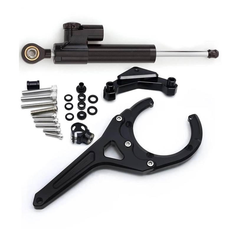 Lenkverstärkerstabilisator Fiber Carbon Lenkung Dämpfer Stabilisator Halterung Montage Kit Für Suzuki Für GSXS GSX-S 1000 Für GSXS1000 Für GSX S1000 F 2016-2024 Motorradlenkung(Damper n Bracket C) von DIAYES