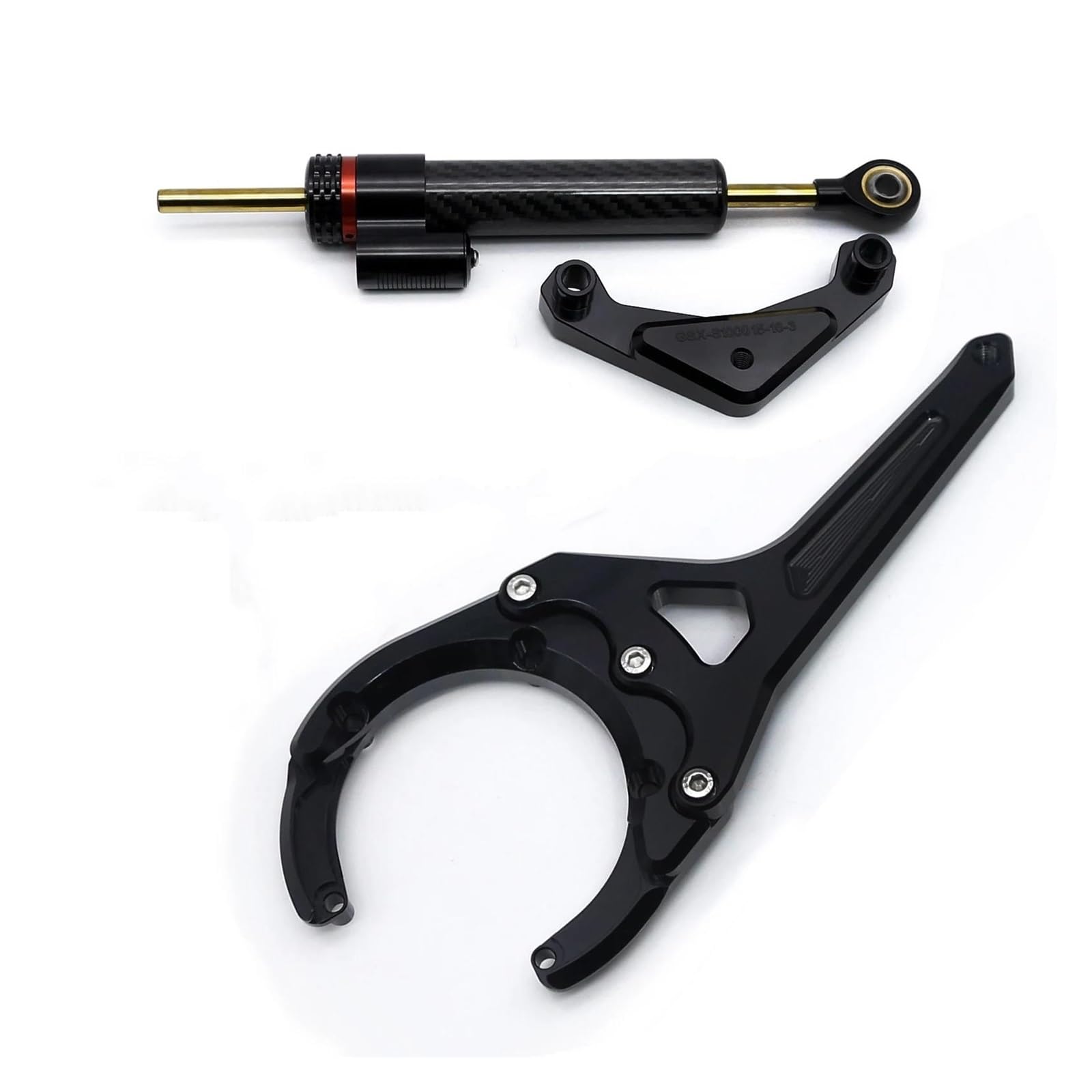 Lenkverstärkerstabilisator Fiber Carbon Lenkung Dämpfer Stabilisator Halterung Montage Kit Für Suzuki Für GSXS GSX-S 1000 Für GSXS1000 Für GSX S1000 F 2016-2024 Motorradlenkung(Damper n Bracket A) von DIAYES