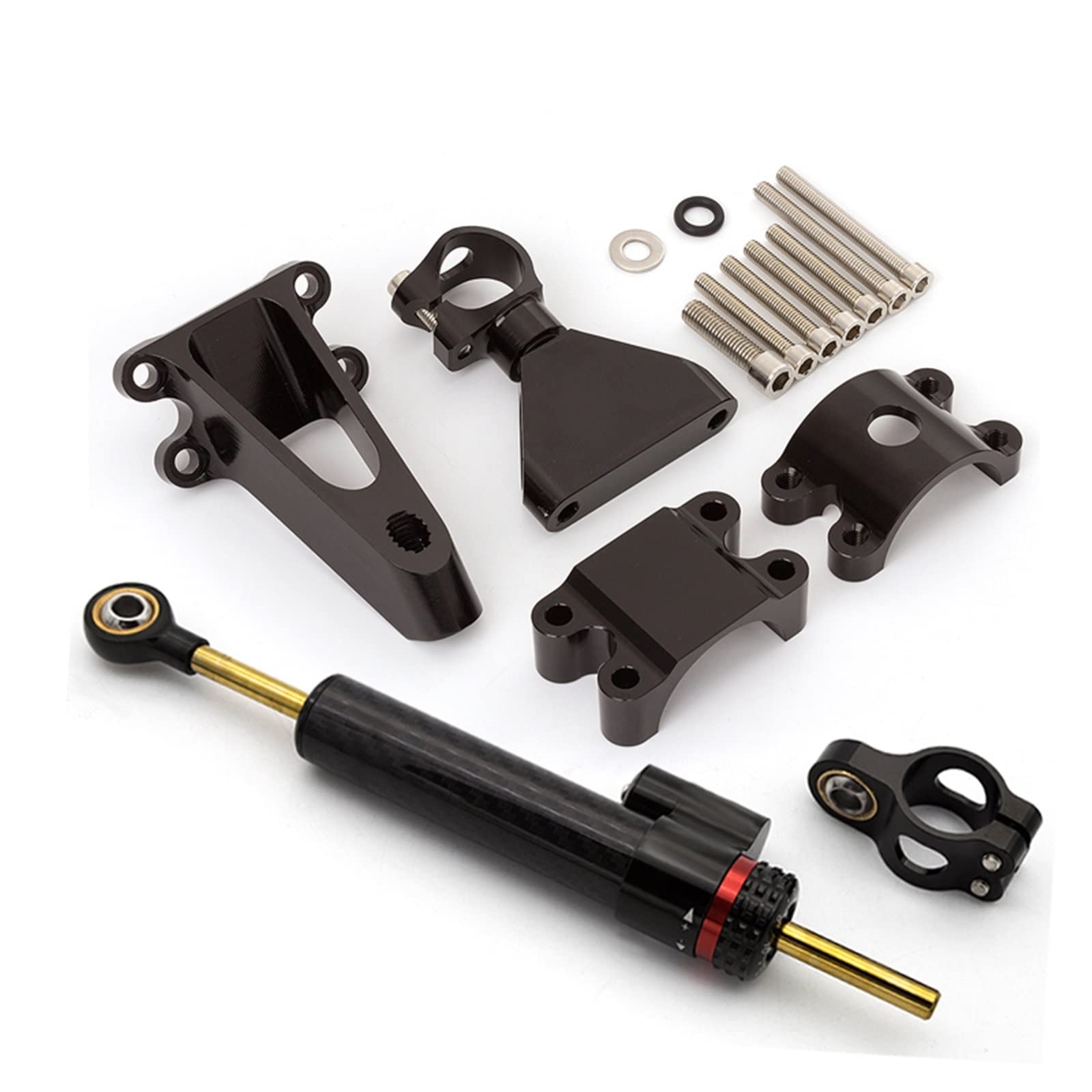 Lenkverstärkerstabilisator Für CBR 600 CBR600 F4 F5 2005 2006 2003 2004 Fiber Carbon Motorrad Lenkungsstabilisator Dämpfer Halterung Montagesatz Motorradlenkung(K) von DIAYES