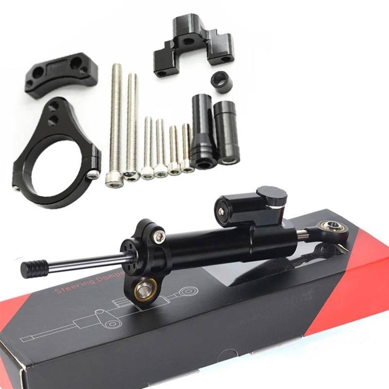 Lenkverstärkerstabilisator Für Den Roller KUGO G-Booster Aluminium-Dämpferhalterungen 50-mm-Klemme Stabilisator Lenkungsdämpfer-Montagehalterung Motorradlenkung(Damper Bracket Set A) von DIAYES