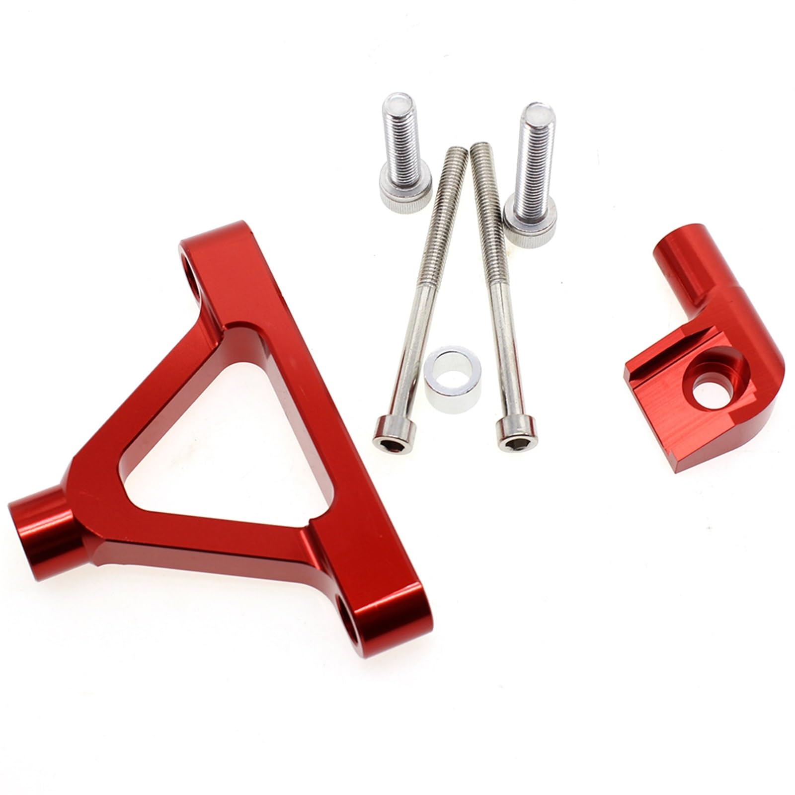 Lenkverstärkerstabilisator Für Kawasaki Für ZX10R Für ZX 10R 2004-2005 CNC Aluminium Motorrad Lenkung Dämpfer Stabilisator Halterung Montage Unterstützung Motorradlenkung(Red) von DIAYES