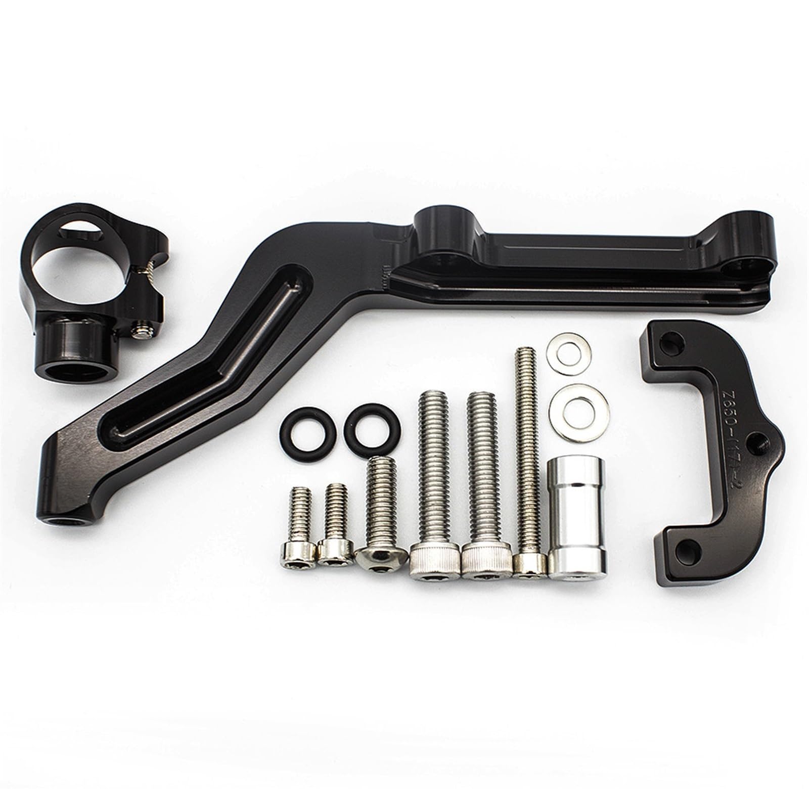 Lenkverstärkerstabilisator Für Kawasaki Z650 Z 650 2017-2021 2020 2019 2018 Lenkungsdämpfer Stabilisator Halterung Motorrad Faser Carbon Unterstützung Montage Kit Motorradlenkung(A) von DIAYES