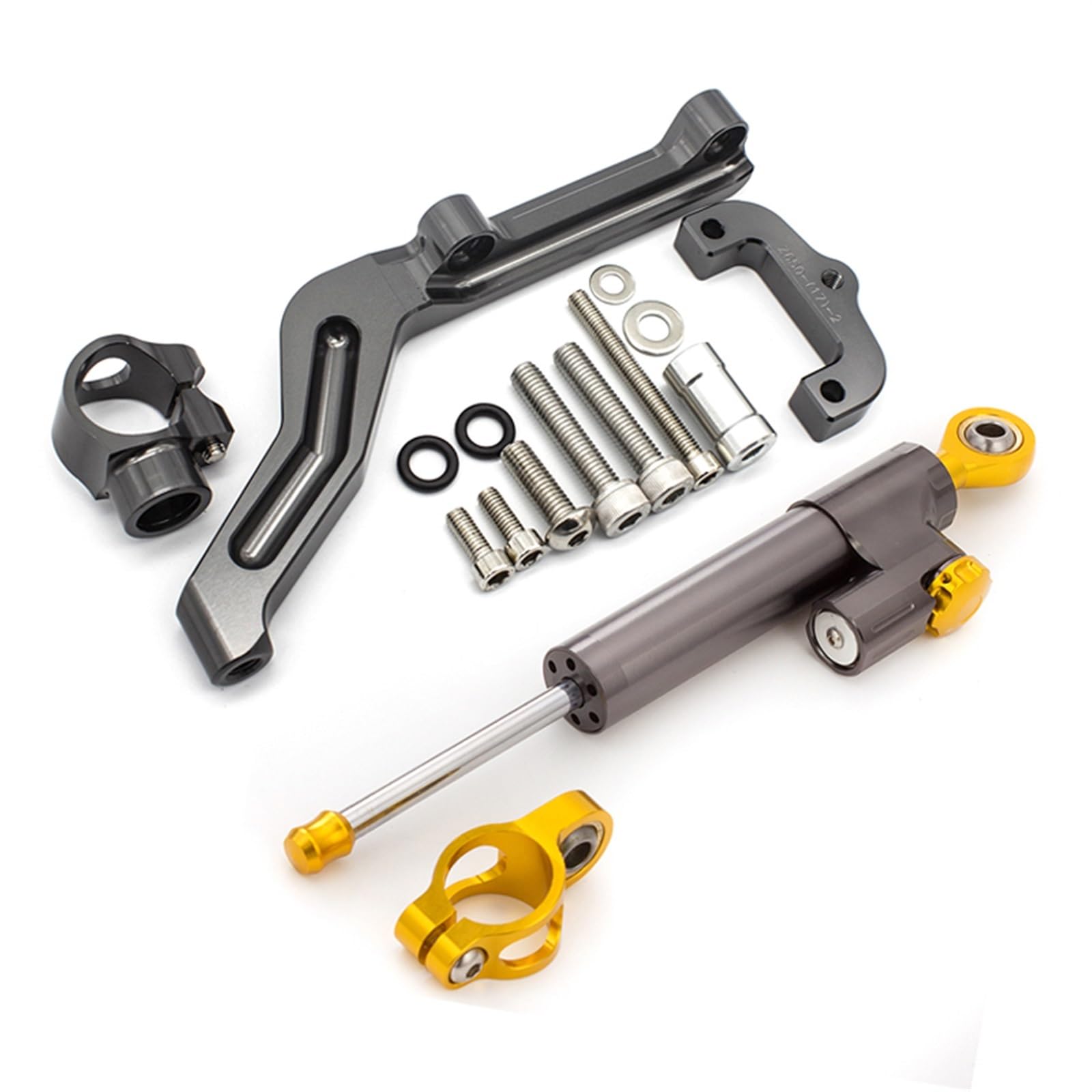 Lenkverstärkerstabilisator Für Kawasaki Z650 Z 650 2017-2021 Lenkung Dämpfer Stabilisator Motorrad Faser Carbon Halterung Unterstützung Montage Kit Motorradlenkung(L) von DIAYES