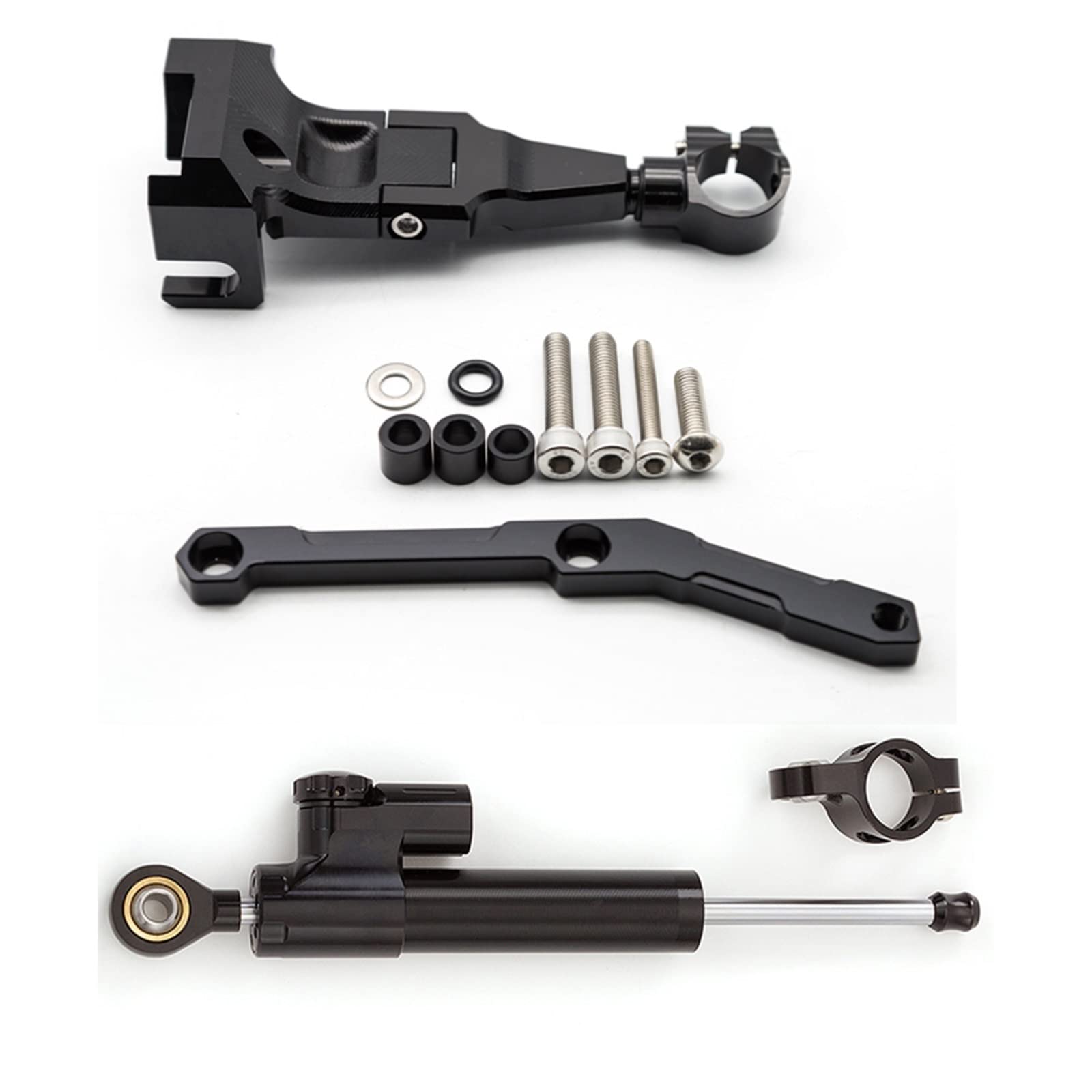 Lenkverstärkerstabilisator Für MT09 MT-09 FZ09 FZ-09 2013-2020 2019 2018 2017 Lenkungsdämpfer Stabilisator CNC Motorrad Sicherheit Montage Kit Halterung Motorradlenkung(F) von DIAYES