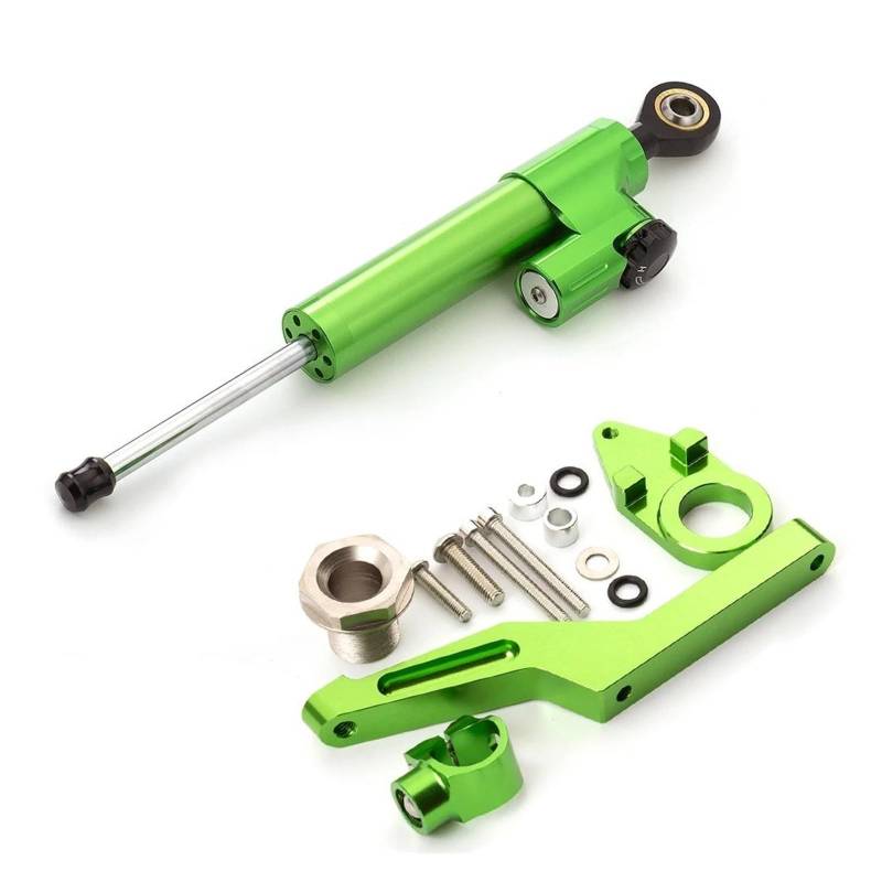 Lenkverstärkerstabilisator Lenkungsdämpfer Motorrad Stabilisieren Dämpfer Halterung Montage Kit Für Kawasaki Für ZX6R ZX-6R Für Ninja 600 ZX636 2009-2021 Motorradlenkung(Green) von DIAYES