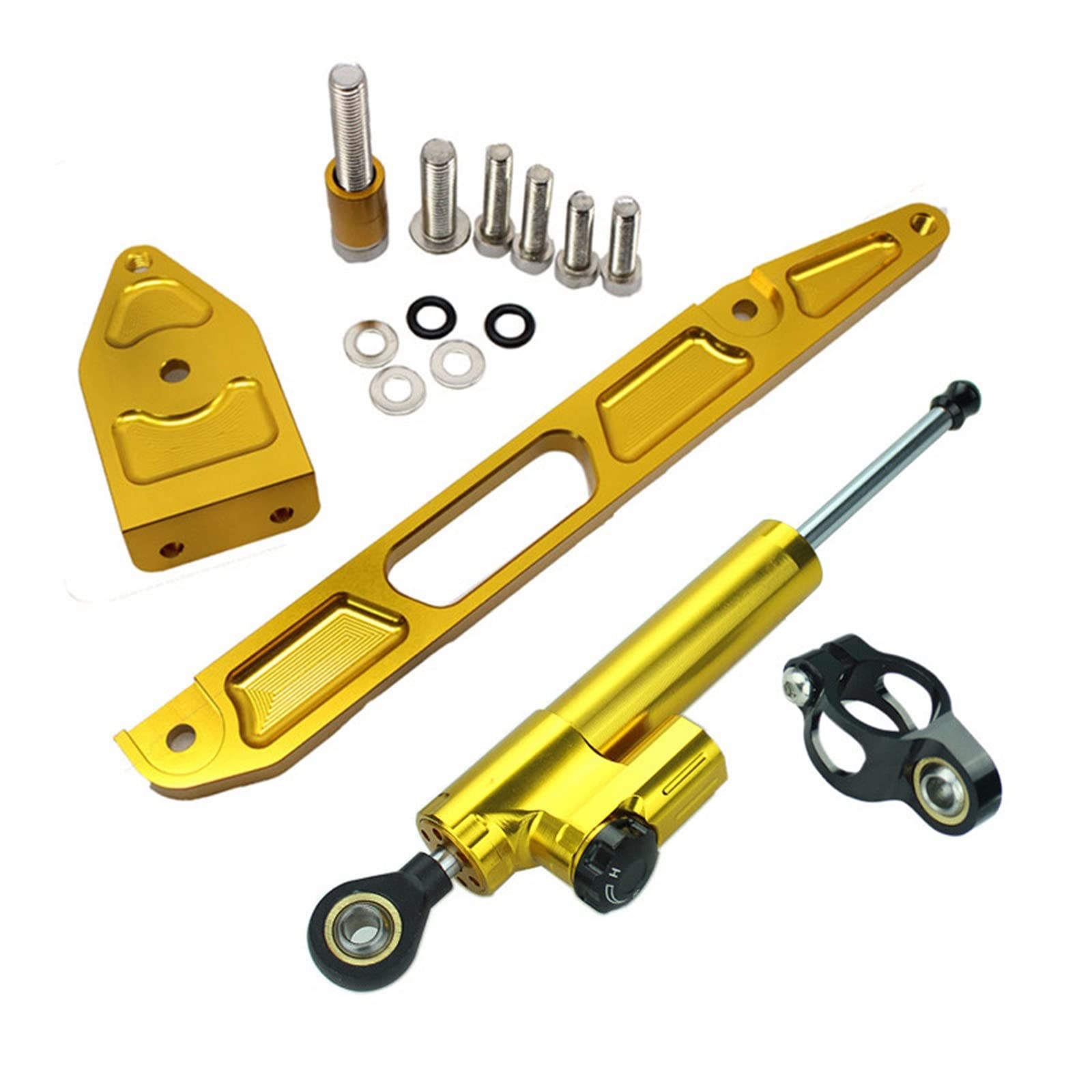 Lenkverstärkerstabilisator Motorrad Aluminium Lenkstabilisator Dämpfer Halterung Montage Für XJR1300 1998-2015 Motorradlenkung(Damper n Bracket D) von DIAYES