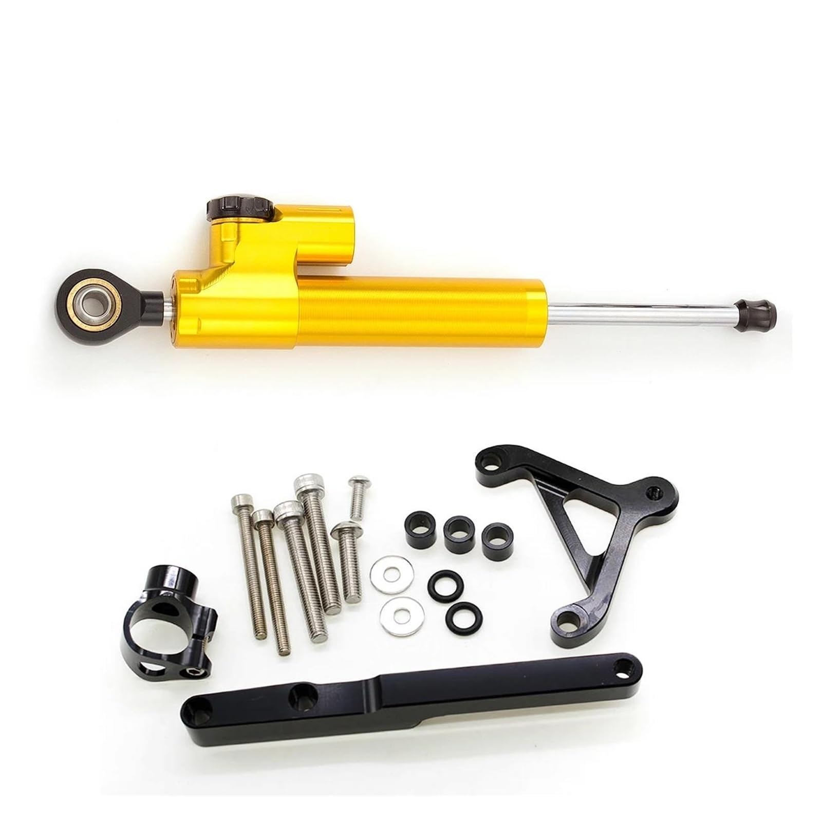 Lenkverstärkerstabilisator Motorrad Aluminium Lenkung Dämpfer Stabilisieren Halterung Unterstützung Montage Kit Für CB1000R 2008-2016 Motorradlenkung(Gold) von DIAYES