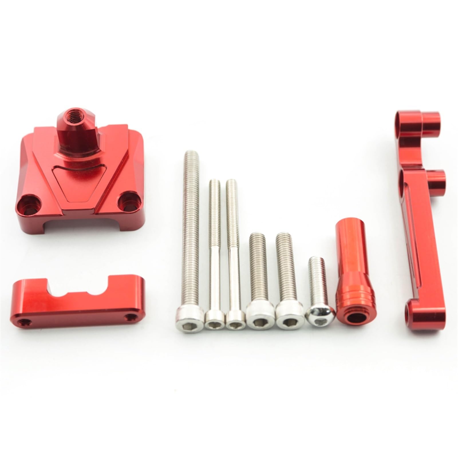 Lenkverstärkerstabilisator Motorrad CNC Lenkung Dämpfer Stabilisator Halterung Montage Unterstützung Kit Halter Für Kawasaki Für Ninja 250R Für EX250 2008-2012 Motorradlenkung(Red) von DIAYES