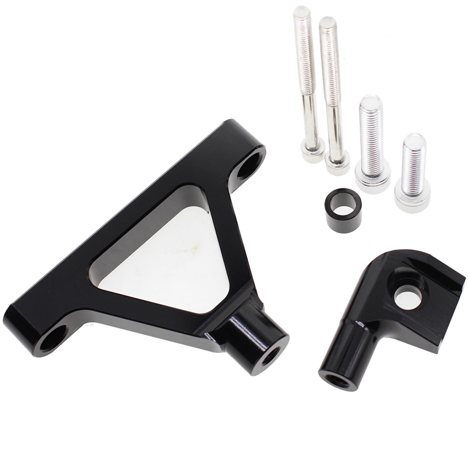 Lenkverstärkerstabilisator Motorrad Lenkungsdämpfer Stabilisator Halterung CNC Aluminium Montage Unterstützung Kit Halter Für Kawasaki Für Ninja Für ZX6R ZX 6R 2007–2008 Motorradlenkung(Black) von DIAYES