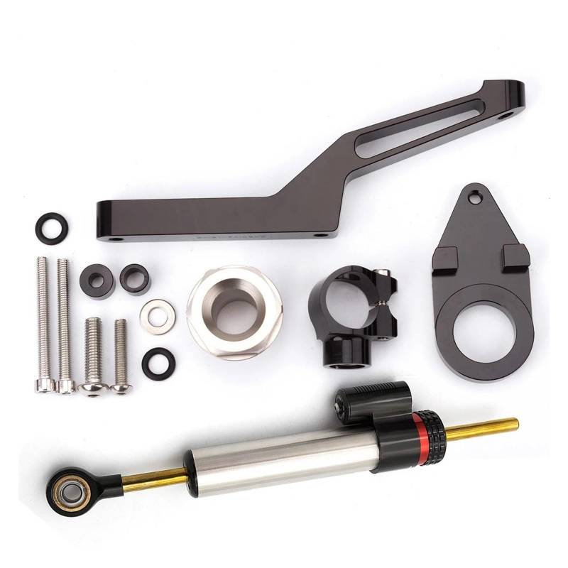 Lenkverstärkerstabilisator Motorrad Stabilisieren Dämpfer Halterung Montage Kit Carbon Lenkung Dämpfer Für Kawasaki Für ZX6R ZX-6R Für Ninja 600 ZX636 2009-2021 Motorradlenkung(B Set) von DIAYES