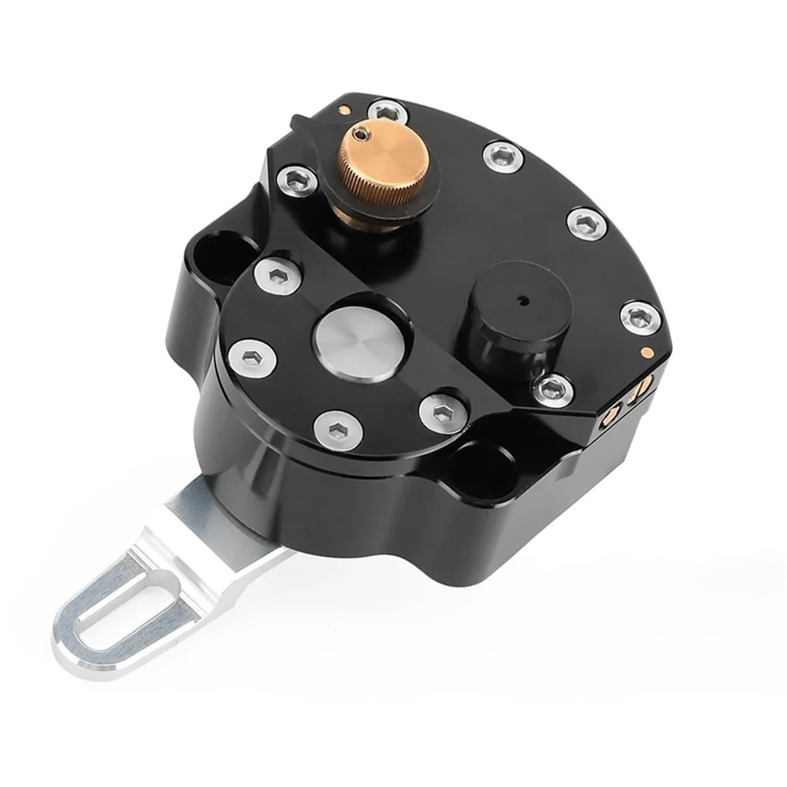 Lenkverstärkerstabilisator Motorradzubehör Universal Lenkungsdämpfer Stabilisator Umgekehrte Sicherheitskontrolle Einstellbar Motorradlenkung(Black,Type-B) von DIAYES