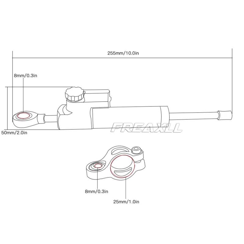 Lenkverstärkerstabilisator Motorräder Einstellbar Für BM&W Für R1200GS R1250GS F750GS F650GS F800GS F850GS Lenkung Stabilisieren Dämpfer Motorradlenkung(B) von DIAYES