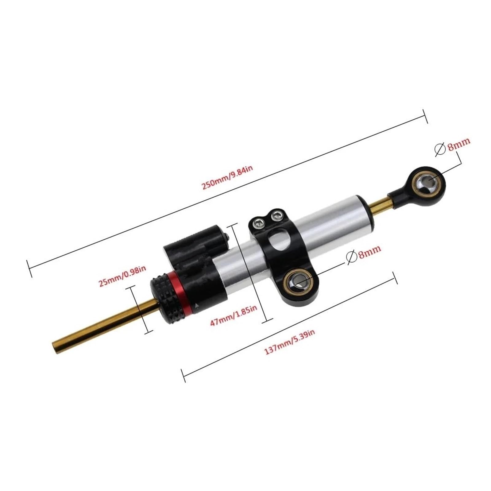 Lenkverstärkerstabilisator Richtungsdämpfer Halterung Unterstützung Kit Lenkungsdämpfer Stabilisator Motorrad Für Kawasaki Für Ninja Für ZX-4R ZX-4RR ZX4R ZX4RR Motorradlenkung(B) von DIAYES