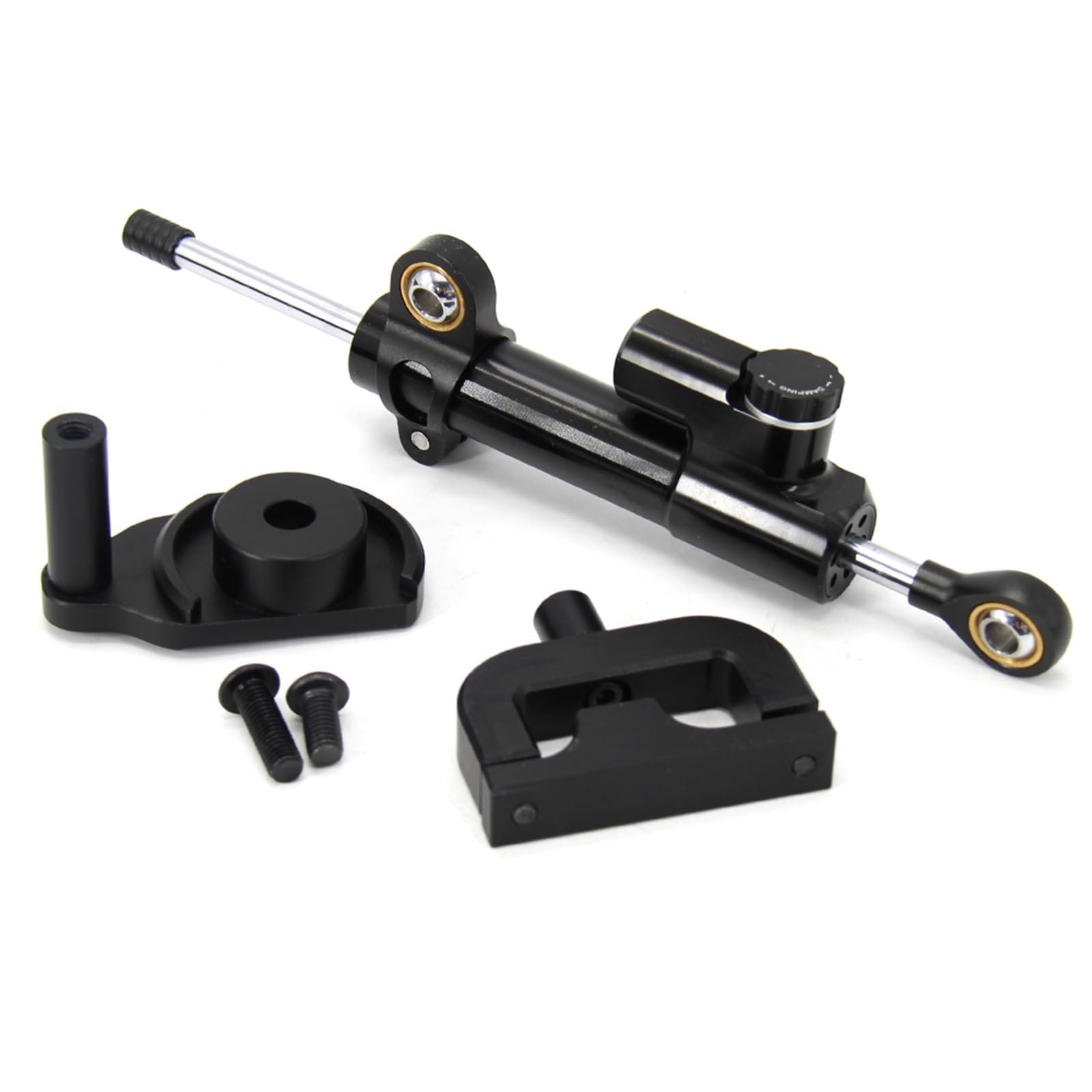 Lenkverstärkerstabilisator Roller Lenkstabilisator Für Kaabo Mantis Elektrodämpfer-Montagehalterungssatz Motorradlenkung(Black Set) von DIAYES